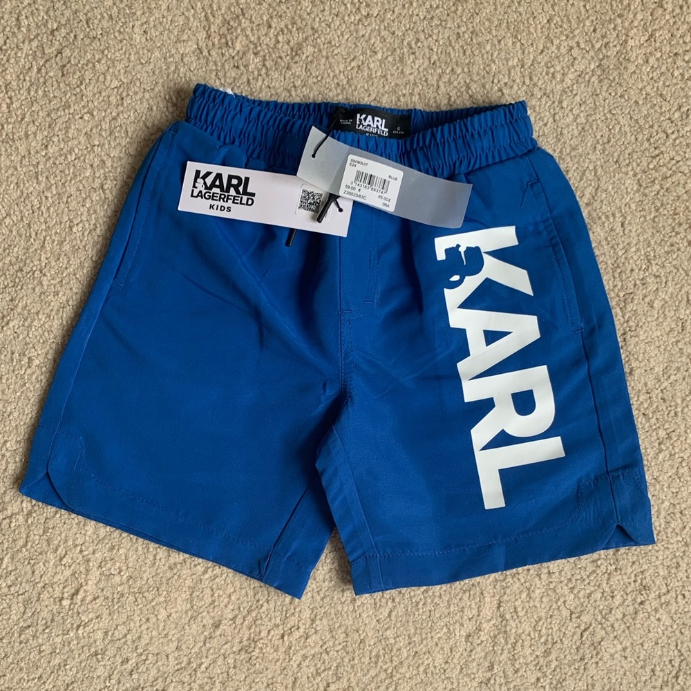 Karl Lagerfeld Kids Swim Blue Shorts